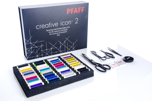 PFAFF creative icon 2 inkl. Koffer-Set & Zubehör-Kit`s