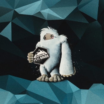 Panel Yeti Rocks by Thorsten Berger French Terry