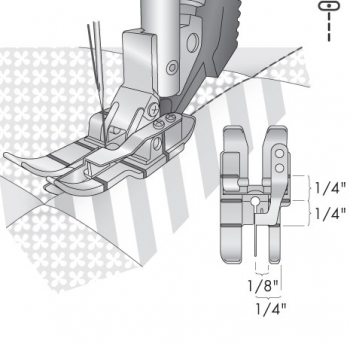 Nähfuß für Nähen in der Naht für IDT™-System