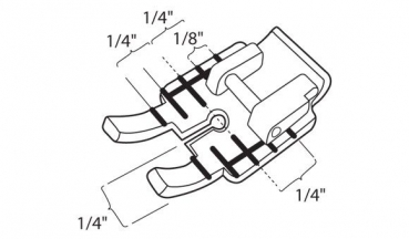 1/4" Klarsicht Patchworkfuß