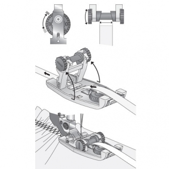 Gummibandannähfuß für IDT™-System