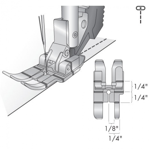 1/4“ Quilt- und Patchworkfuß für IDT™-System